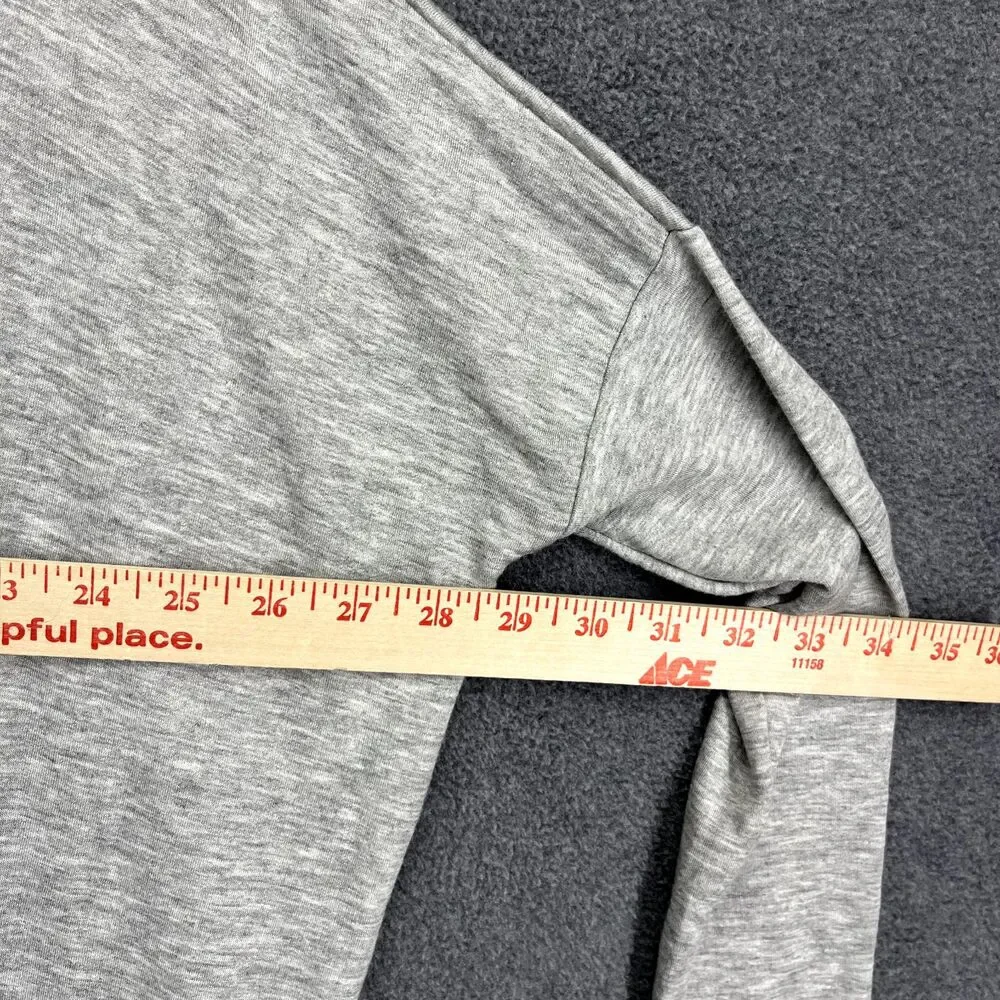 KLD Sweater Womens Small Gray Tunic Boxy Oversized raw hem‎ dolman sleeve